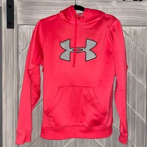 Under armour fuchsia pink sweatshirt hooded